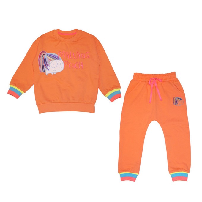 캐리마켓 -  Face sweatsuits (set) (Orange)