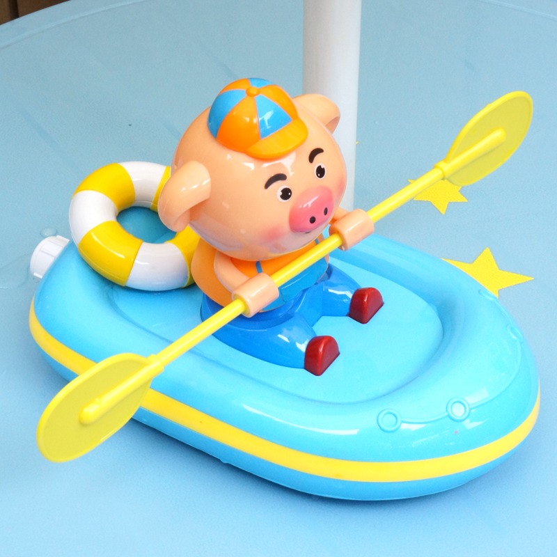 캐리마켓 -  레츠토이 피기의 노젓는 보트놀이 유아 목욕놀이 물놀이 돼지 장난감