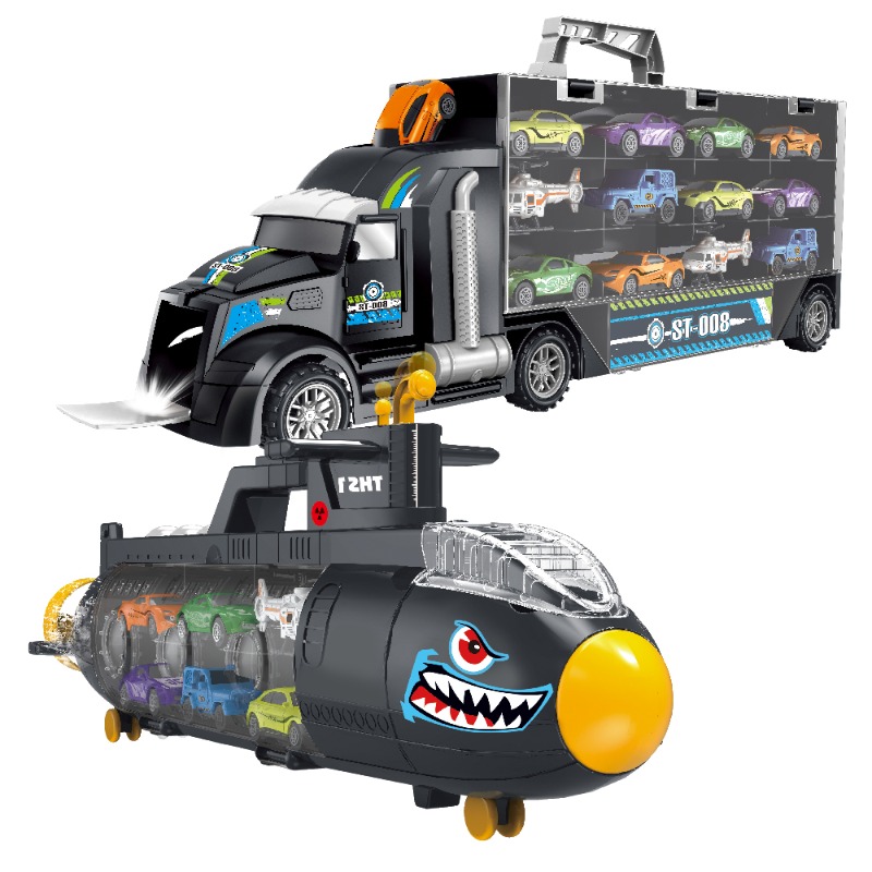 캐리마켓 -  레츠토이 트럭 잠수함 카 캐리어 미니카세트 자동차장난감