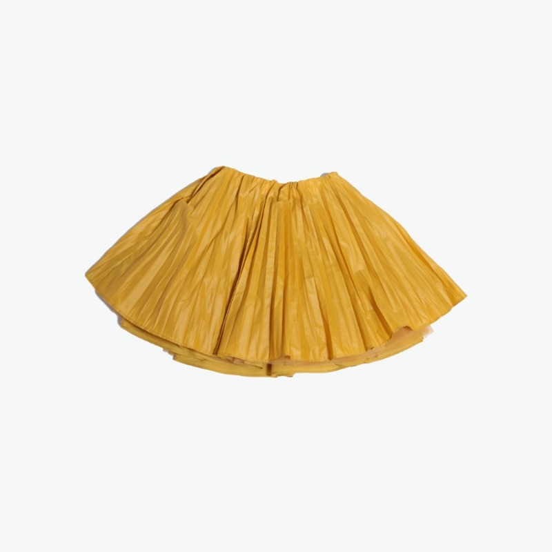 캐리마켓 -  [티아치바니키즈] Crushed pleated twirl skirt (Yellow) 10Y-14Y