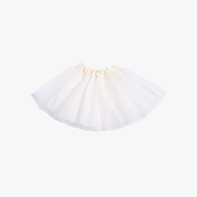 캐리마켓 -  [티아치바니키즈] Mesh overlay twirl skirt (White) 10Y