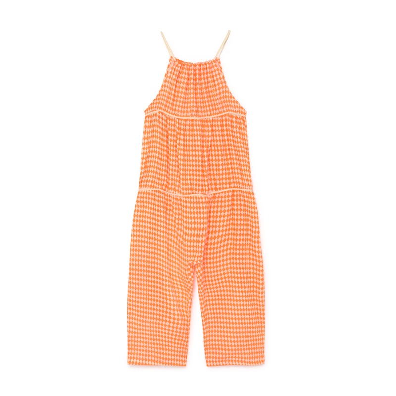 캐리마켓 -  [리틀크리에이티브팩토리] Tiny Diamond Jumpsuit (neon orange) 12Y