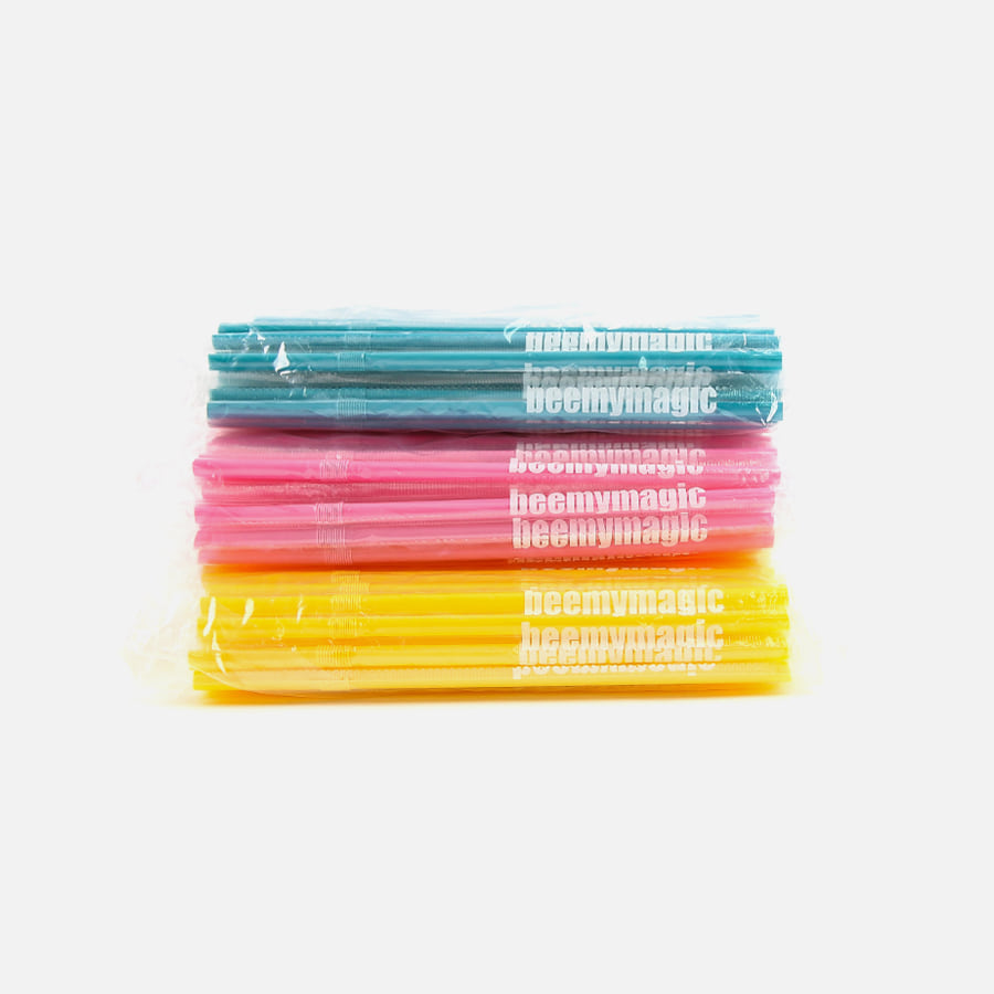 캐리마켓 -  [비마이매직] 엘비스컵 전용 빨대 묶음(핑크+노랑+청록)