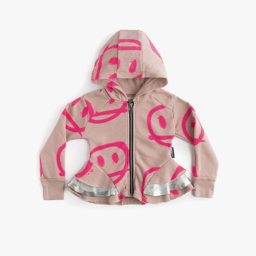 캐리마켓 -  [누누누] Sprayed smiles ruffled zip hoodie (baby) NU03B91013