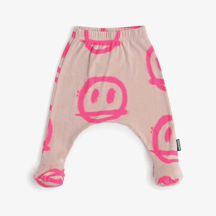 캐리마켓 -  [누누누] Sprayed smiles footed baggy pants (new born) NU03B11019