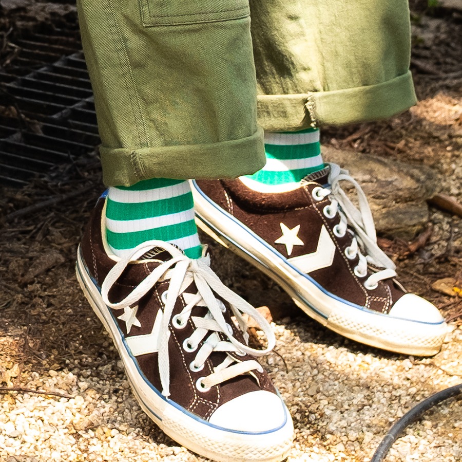 캐리마켓 -  [유니온스카웃] Stripes Socks - Green