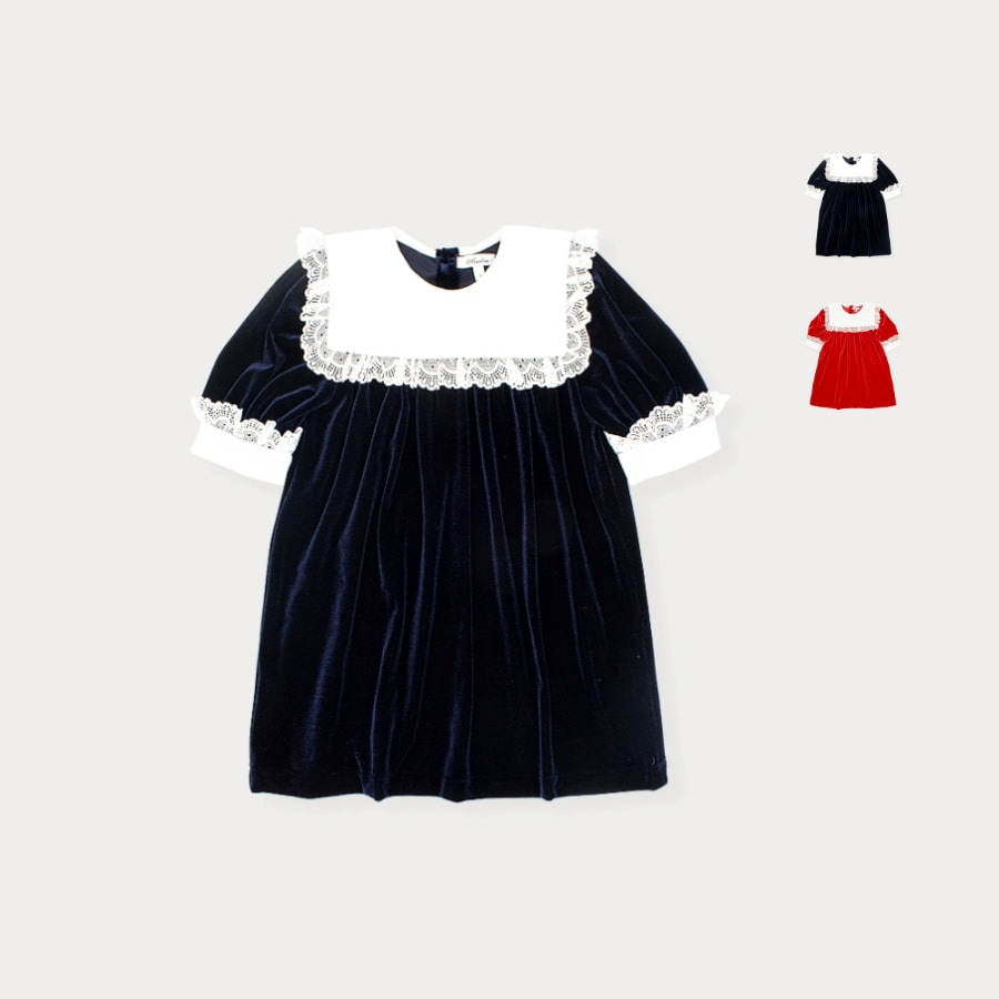 캐리마켓 -  [클로딘] Sailor velvet dress 4Y-8Y