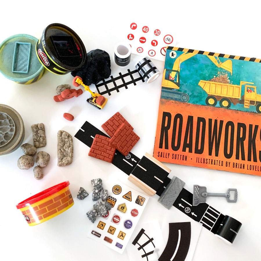 캐리마켓 -  [Instant Writing] Roadworks (Book + Sticker set + Playdoh), Sally Sutton, 인스턴트 북클럽