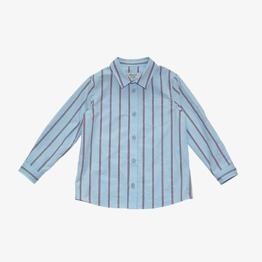 캐리마켓 -  [말랑피치] 스트라이프 셔츠(blue)