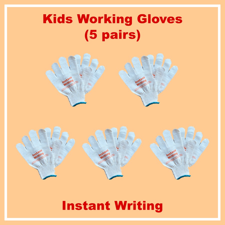 캐리마켓 -  [Instant Writing] Kids Working Gloves (5 켤레)