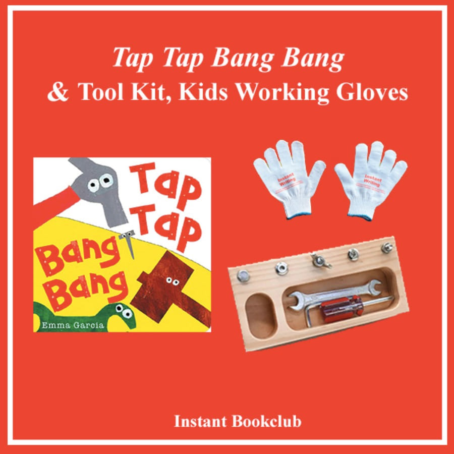 캐리마켓 -  [Instant Writing] Tap Tap Bang Bang (Book + Tool Kit + Kids Working Gloves), 인스턴트 북클럽