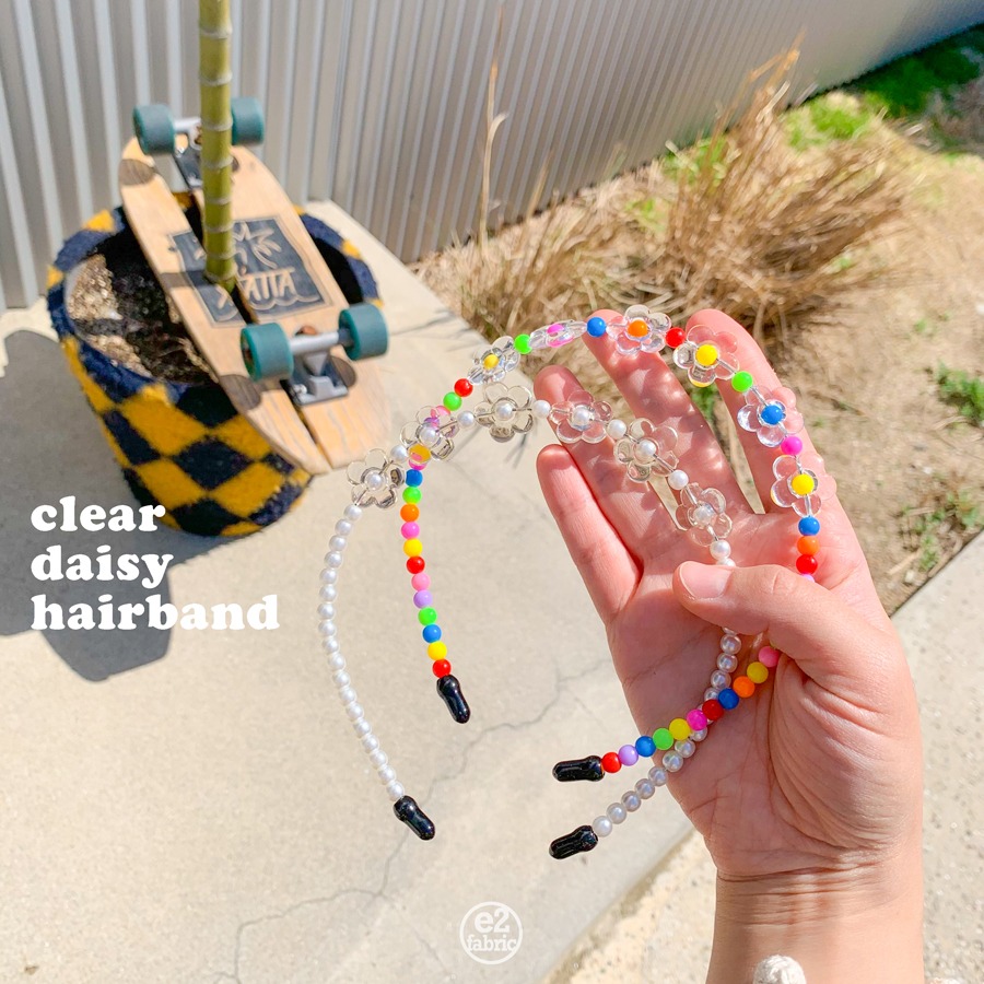 캐리마켓 -  [이투패브릭] clear daisy hairband