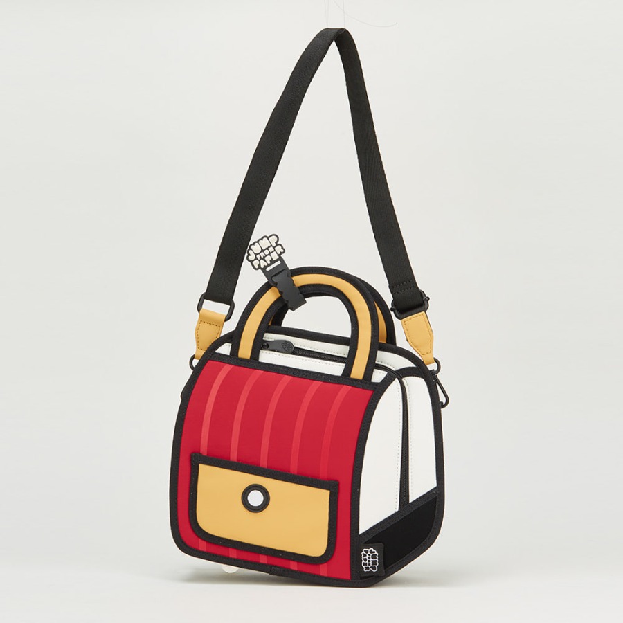 캐리마켓 -  [점프프롬페이퍼] Outer Stripe Handbag_Red