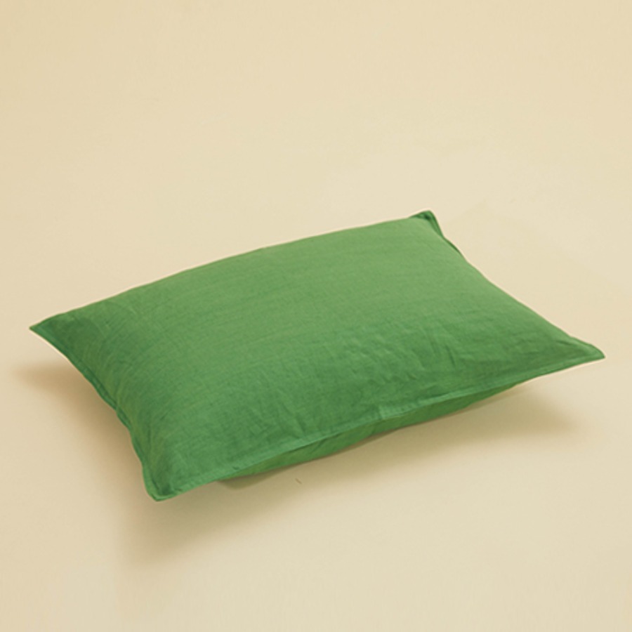 캐리마켓 -  [드로잉엣홈] linen look pillow cover : green