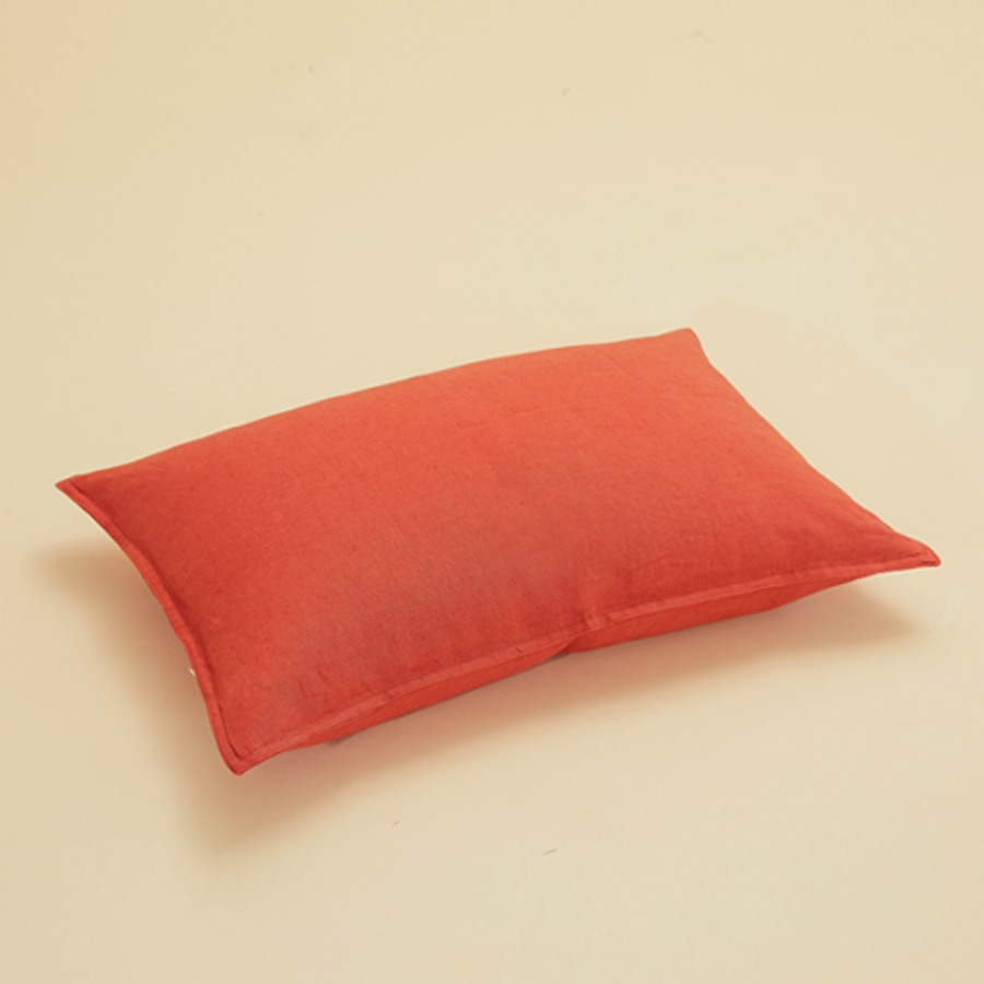 캐리마켓 -  [드로잉엣홈] linen look pillow cover : orange