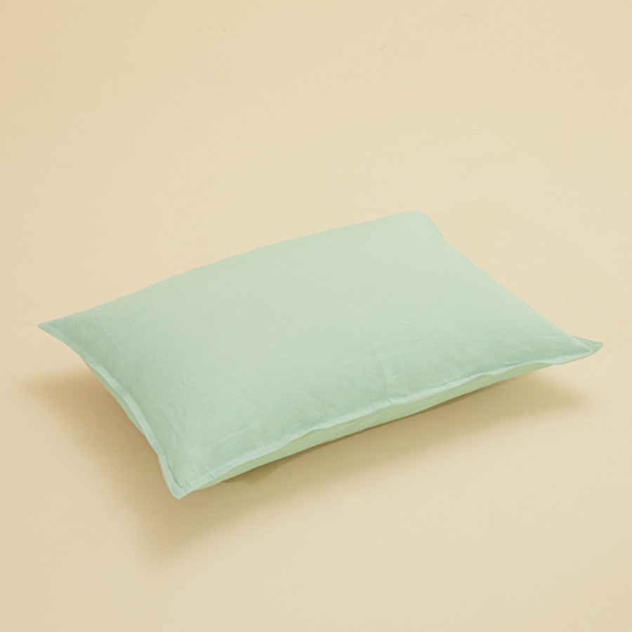 캐리마켓 -  [드로잉엣홈] linen look pillow cover : mint