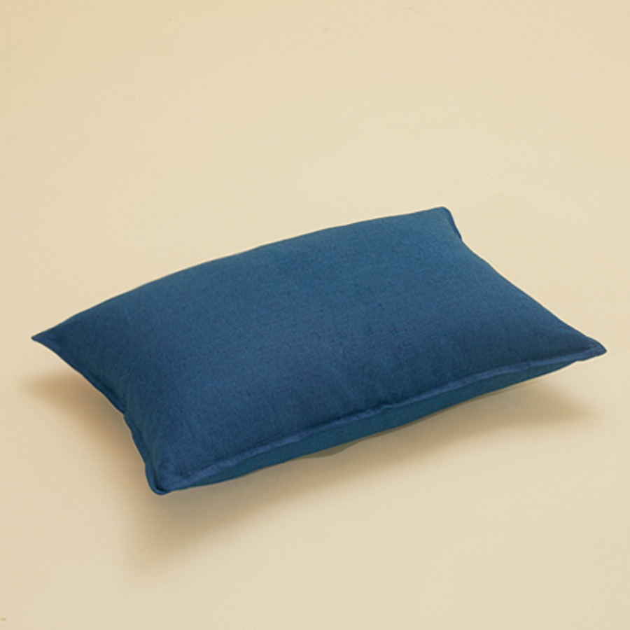 캐리마켓 -  [드로잉엣홈] linen look pillow cover : blue