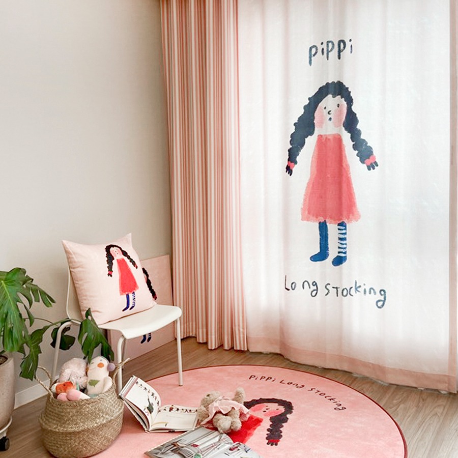 캐리마켓 -  [드로잉에이미] Pippi long stocking curtain