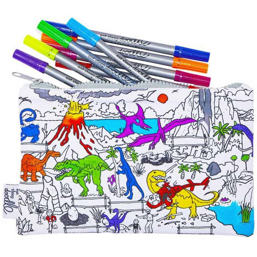 캐리마켓 -  [잇슬립두들] dinosaur pencil case - colour in &amp; learn