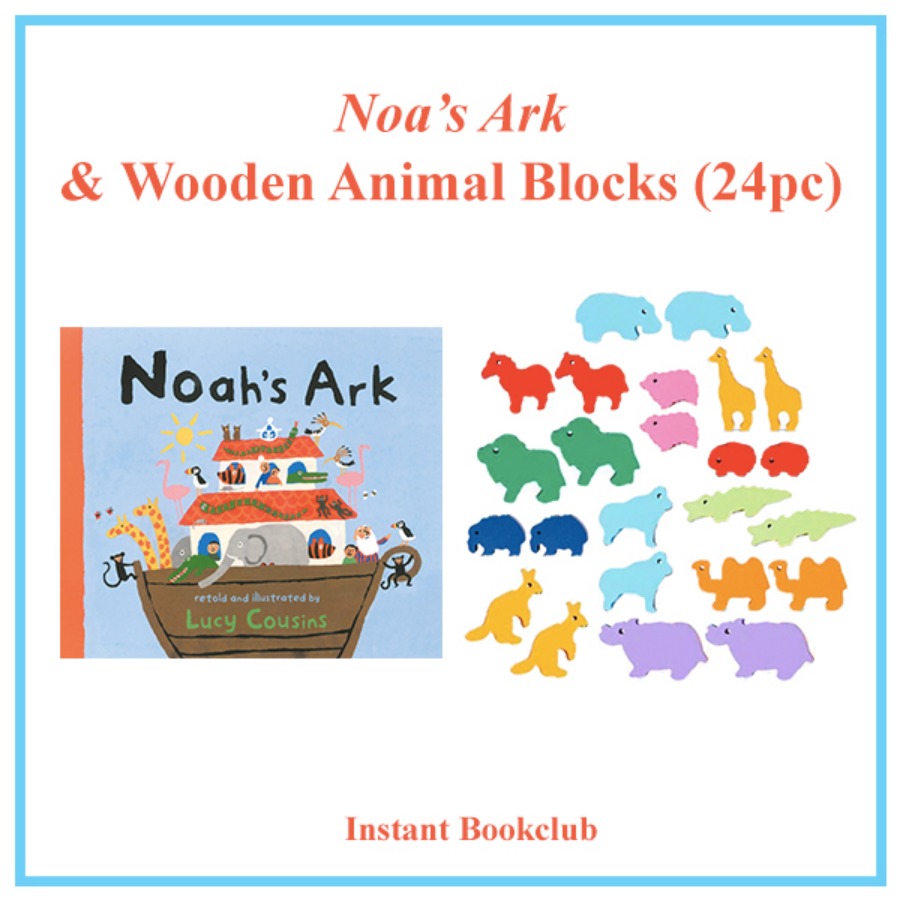 캐리마켓 -  [Instant Bookclub] Noah&#039;s Ark  (Book + 24pc Animal Blocks), 인스턴트 북클럽