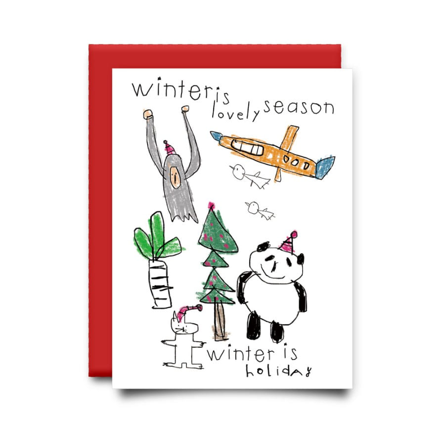 캐리마켓 -  [드로잉페이퍼] 일러스트 카드 - winter doodle 2