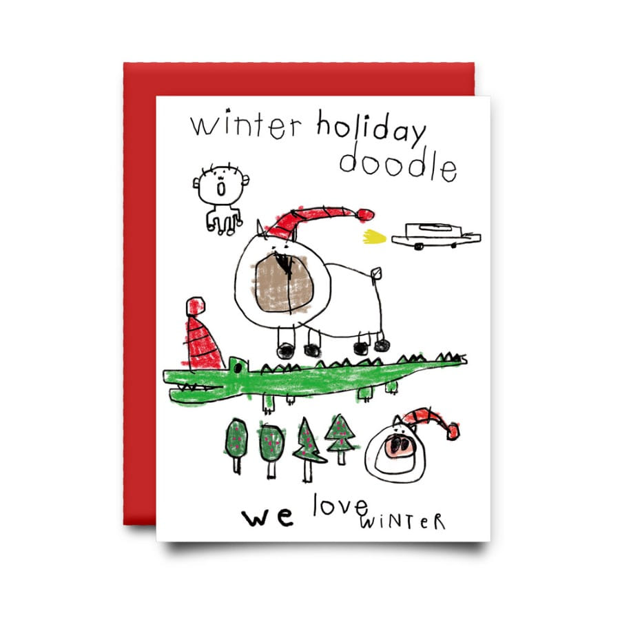 캐리마켓 -  [드로잉페이퍼] 일러스트 카드 - winter doodle 1