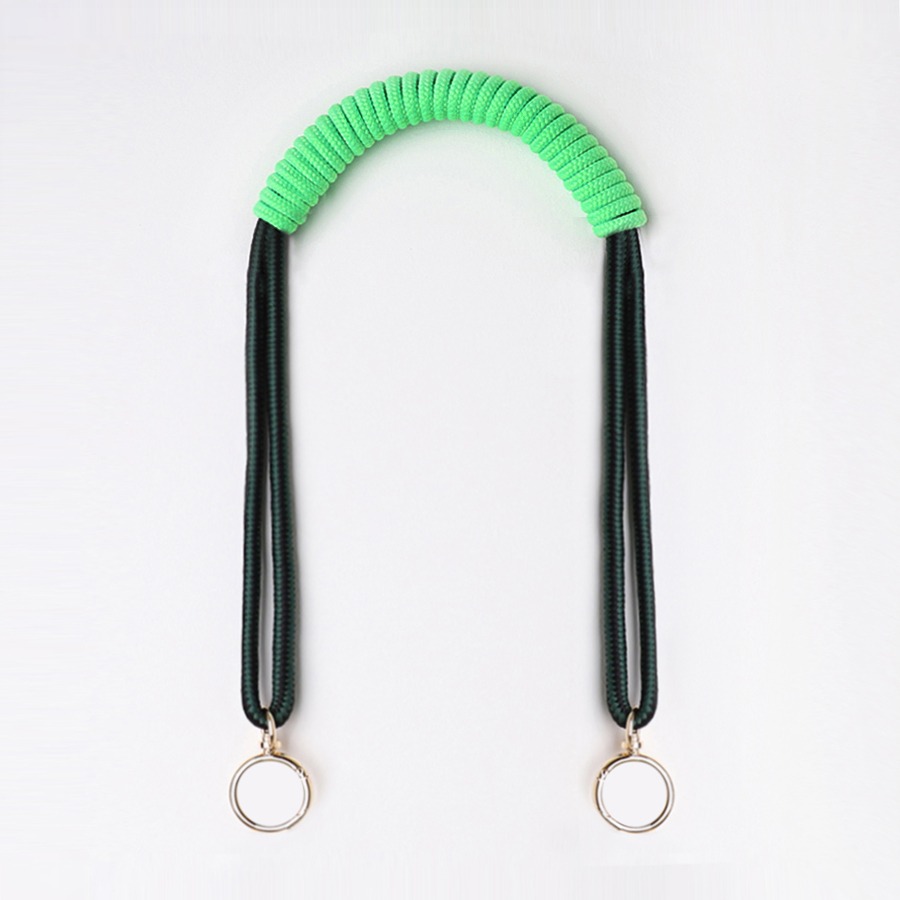 캐리마켓 -  [심도마도] Makramee Bag Strap - Neon Green &amp; Black