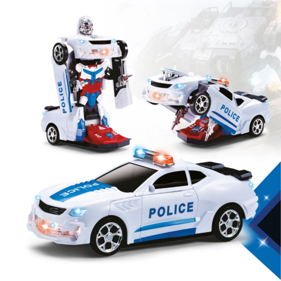 캐리마켓 -  레츠토이 변신 로봇 폴리스카 장난감 자동차 트럭 사운드 자동방향전환 장난감 어린이 여자아이 남자아이 선물