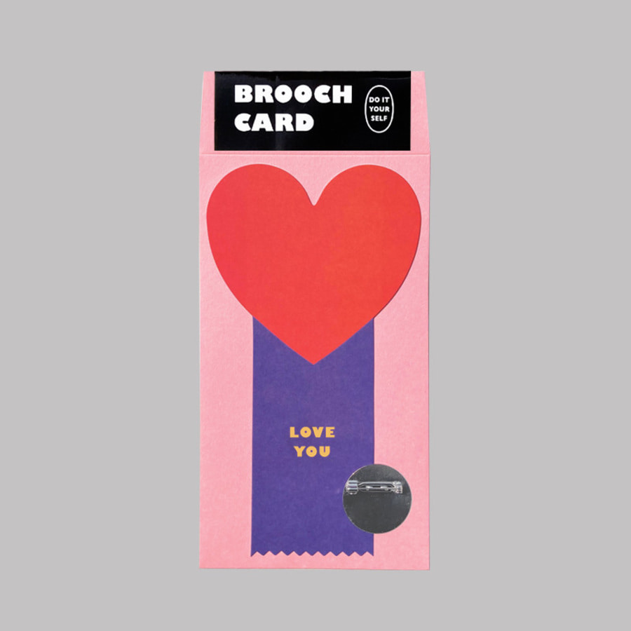 캐리마켓 -  [하우키즈풀] BROOCH CARD - LOVE (RED)