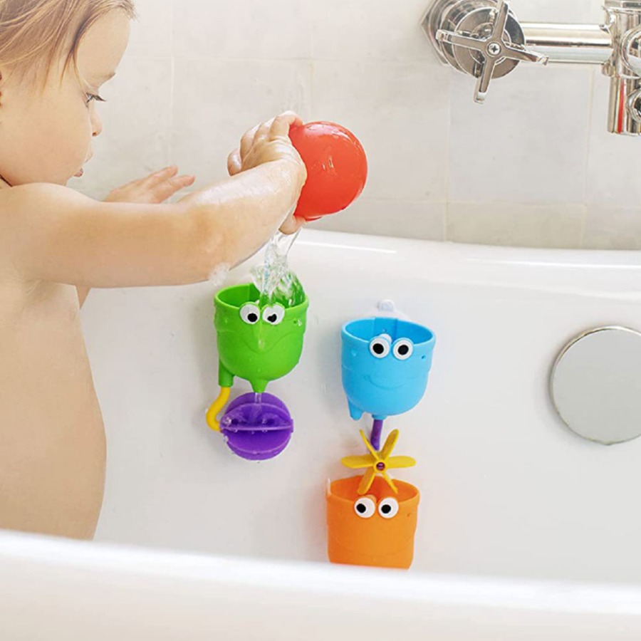 캐리마켓 -  레츠토이 목욕놀이컵 4종세트 목욕놀이 물놀이 유아 아기 장난감
