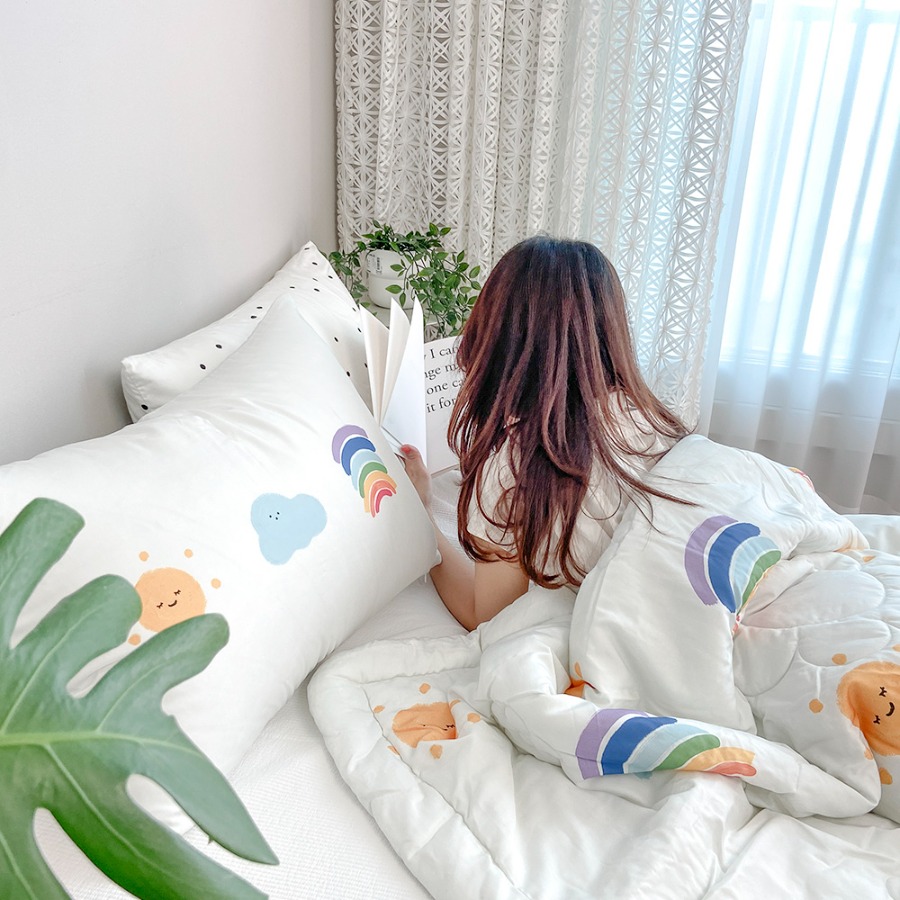 캐리마켓 -  [드로잉에이미] Little Rainbow four seasons bed comforter set