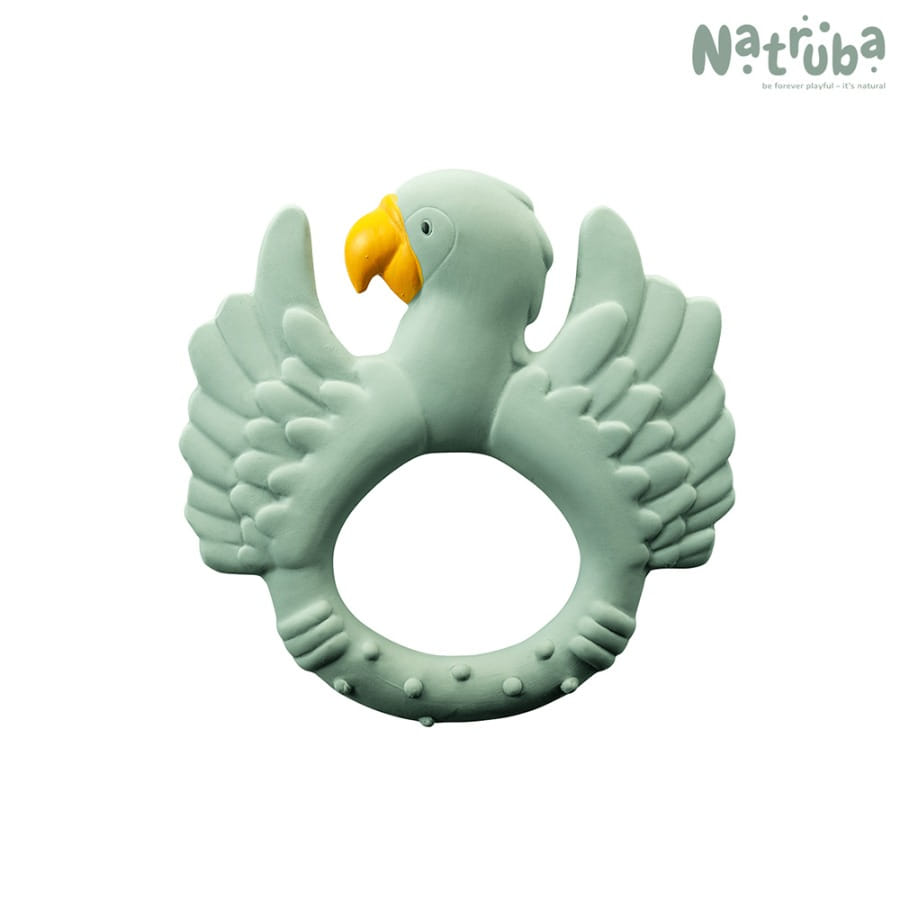 캐리마켓 -  [나트루바] 핸디형 동물 치발기 - 연두 앵무새