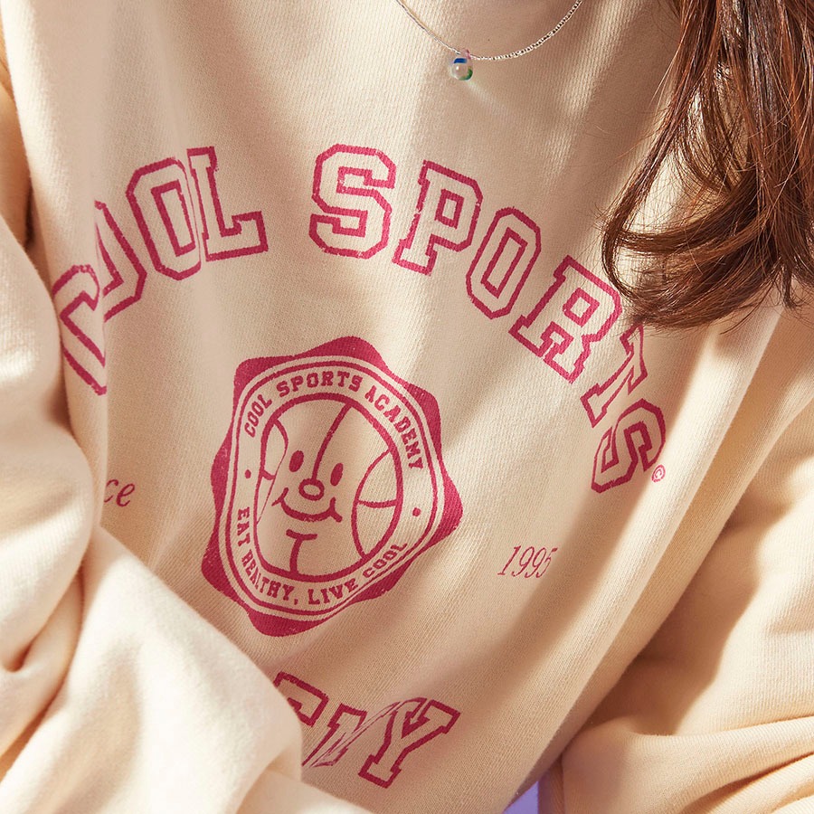 캐리마켓 -  [Cool Smile Club] Academy Sweatshirt (CREAM)