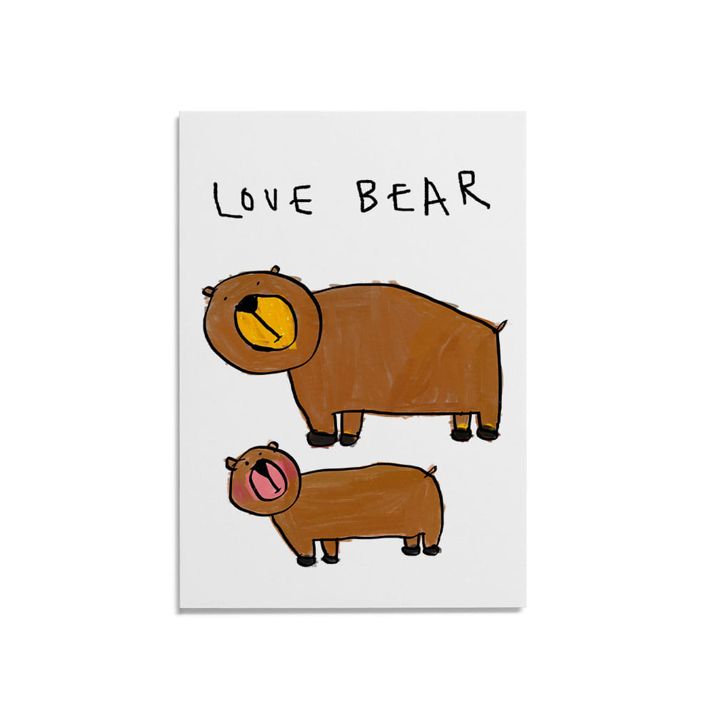 캐리마켓 -  [드로잉페이퍼] 엽서 - love bear