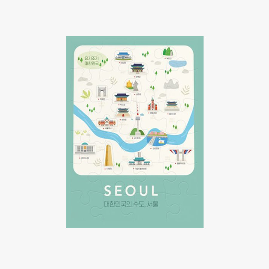 캐리마켓 -  [오호앤그로우] 요기조기대한민국 서울지도자석퍼즐