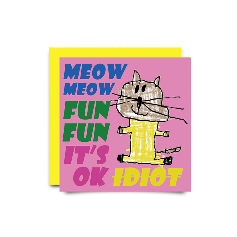 캐리마켓 -  [드로잉페이퍼] 일러스트 카드 - meow meow
