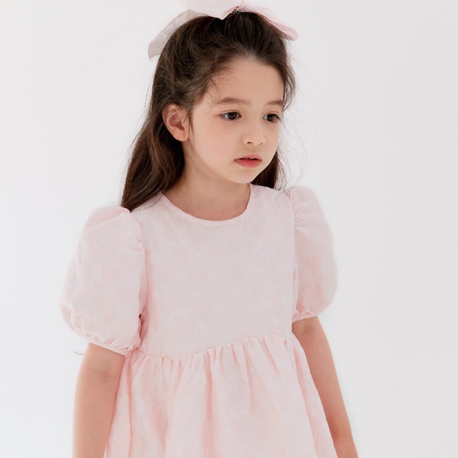 캐리마켓 -  [라라풀] Pink heart jacquard dress