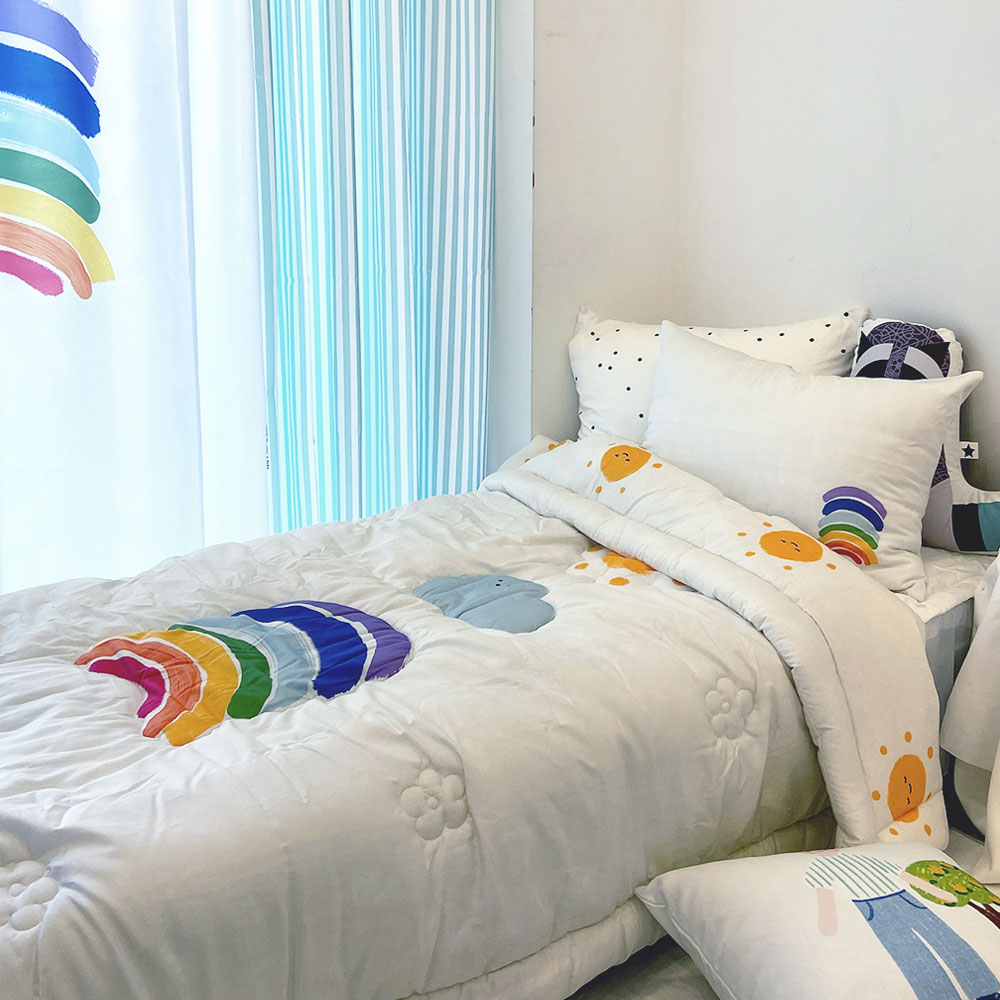 캐리마켓 -  [드로잉에이미] Little Rainbow bed comforter set