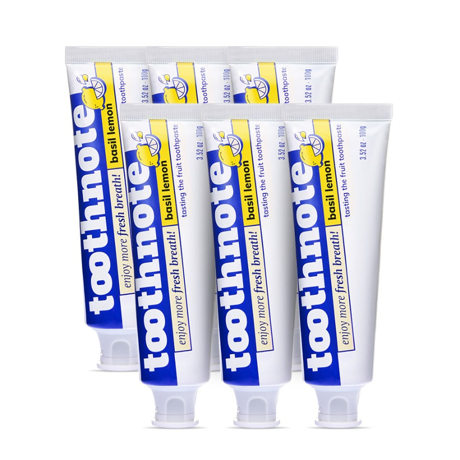 캐리마켓 -  투스노트 수분치약 바질레몬 100g x 6개