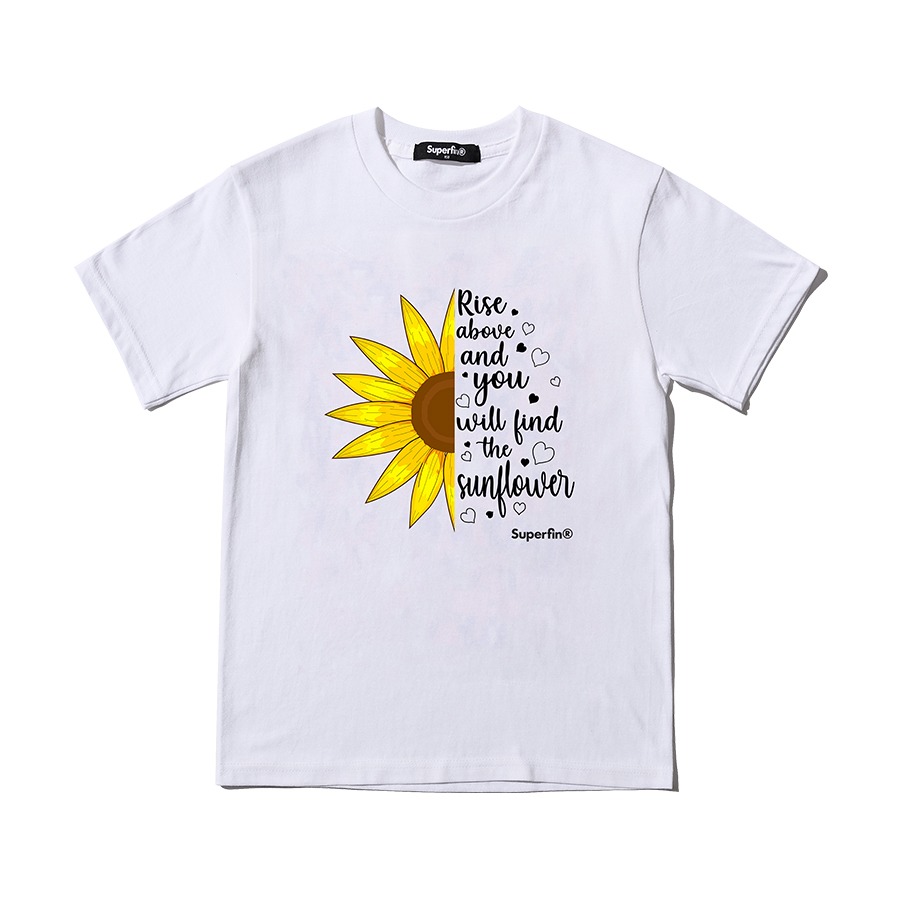 캐리마켓 -  [슈퍼핀] sunflower F 크루넥 반팔 티셔츠