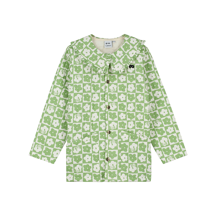 캐리마켓 -  [보러브스] Club Olive Green Martha Collar Quilted Jacket