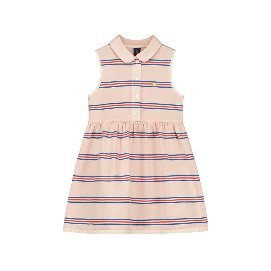 캐리마켓 -  [본못] Dress allover stripe bicolor Dusty pink