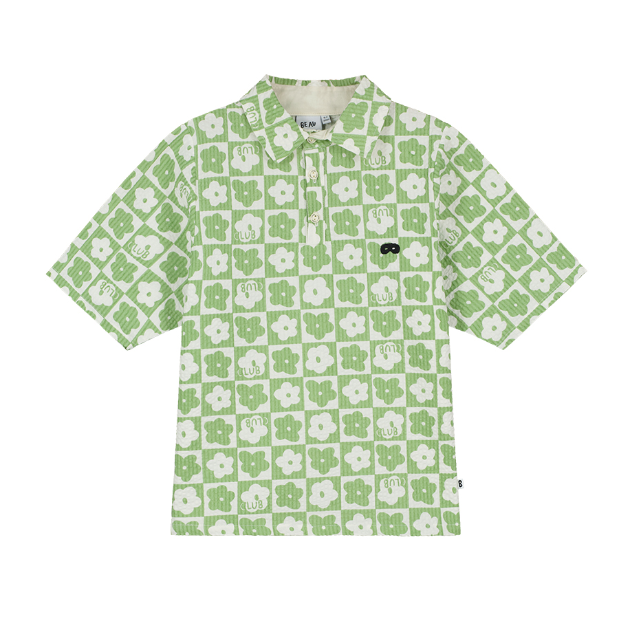 캐리마켓 -  [보러브스] Club Olive Green Short Sleeve Shirt