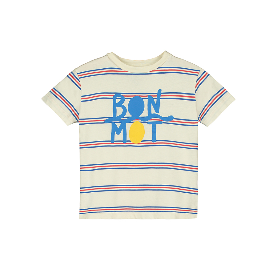 캐리마켓 -  [본못] T-shirt all over stripes bon ivory