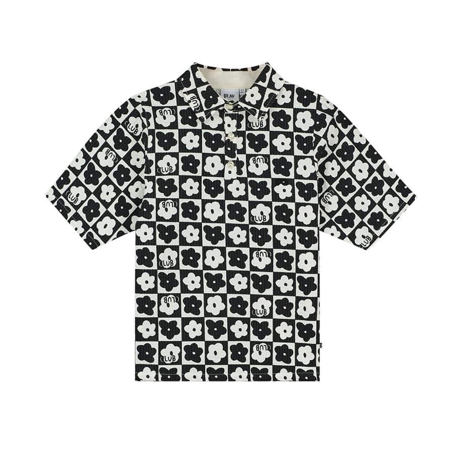 캐리마켓 -  [보러브스] Club Black Short Sleeve Shirt