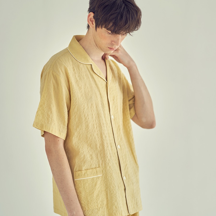 캐리마켓 -  [이루시다] 옐로우CR 반팔 세트 남성 커플 잠옷