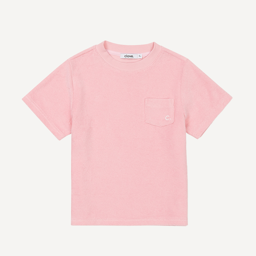 캐리마켓 -  💚인플루언서&#039;S PICK💚 [클로브] Terry Pocket T Shirt Kids (Pink)