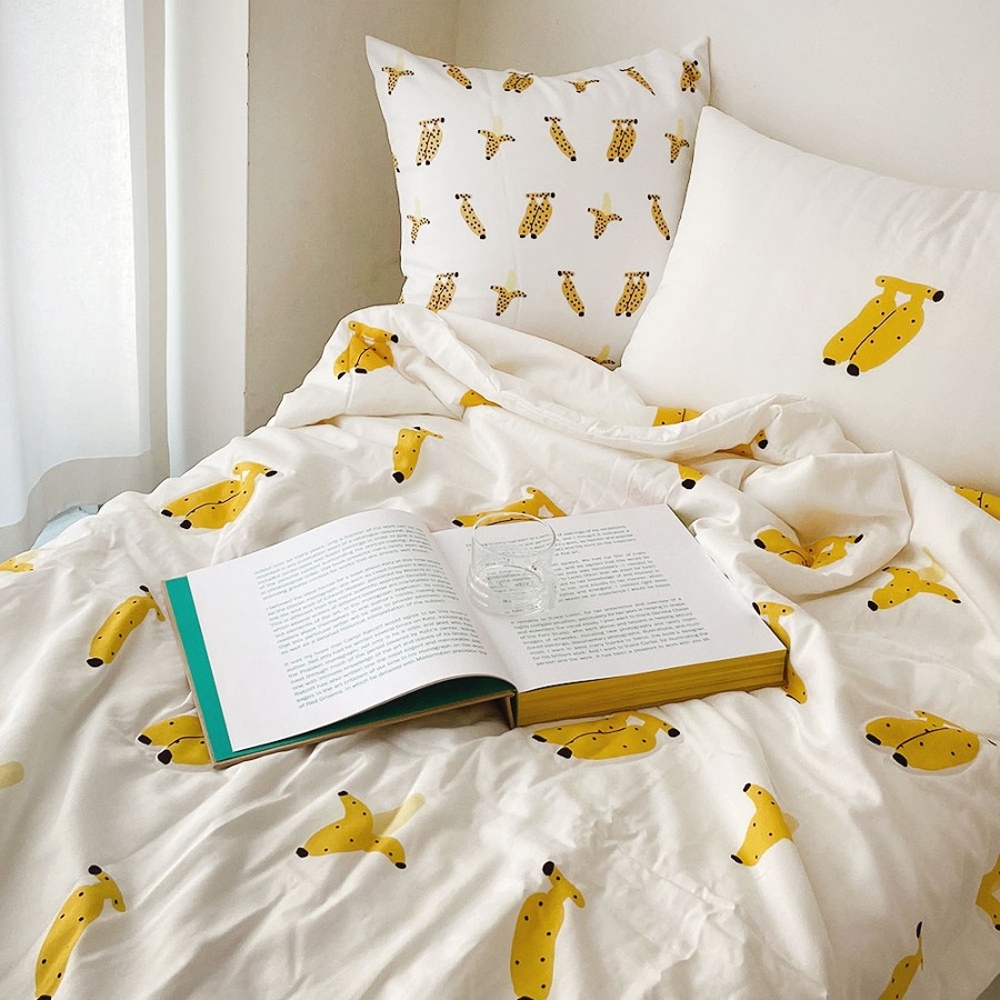 캐리마켓 -  [드로잉에이미] Banana summer bed comforter set