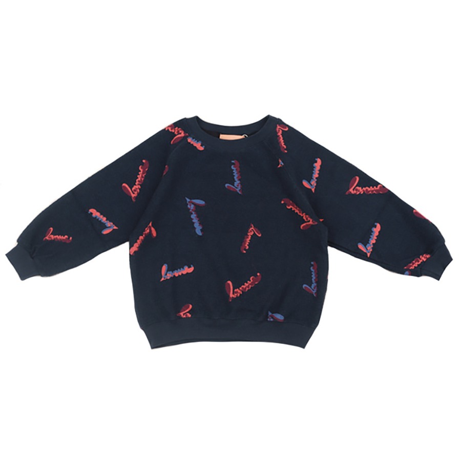 캐리마켓 -  [러브에뜨] Navy LOVETTE logo terry sweatshirt