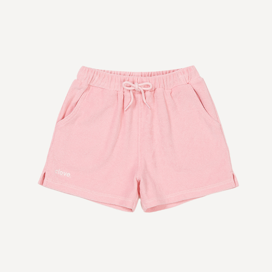 캐리마켓 -  💚인플루언서&#039;S PICK💚[클로브] Logo Terry Shorts Kids (Pink)